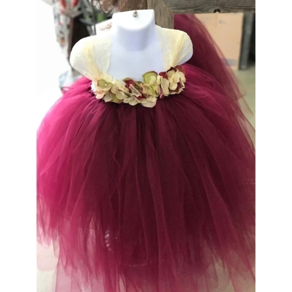 Custom Made Tulle, Macrame, Lace & Floral Party Dress